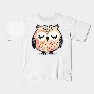 Cute sleeping owl Kids T-Shirt